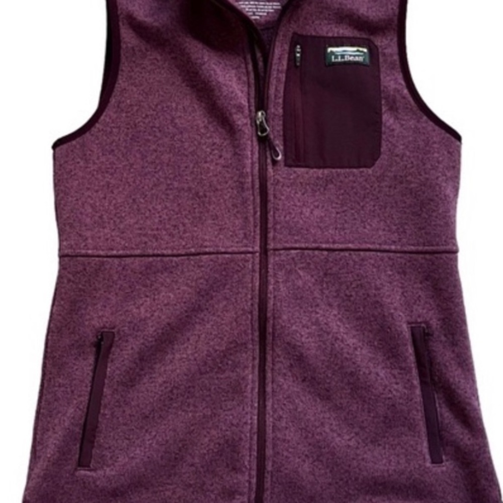 L.L.Bean Field Rose colored fleece better sweater women’s size small vest